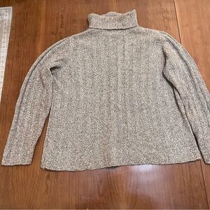 LL Bean Turtleneck Sweater Silk Cotton Wool Blend. Womens Large